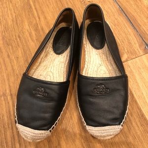 Adorable black coach espadrilles!